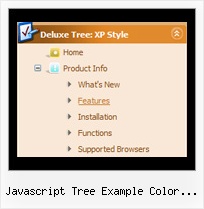 Javascript Tree Example Color Coded Tree Mouseover Example