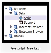 Javascript Tree Lazy Create Tree Expanding Menu