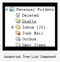 Javascript Tree List Component Tree Disable Dropdown Menu