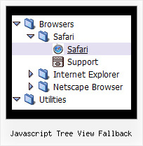 Javascript Tree View Fallback Tree Side Menu Example