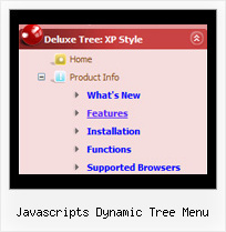 Javascripts Dynamic Tree Menu Create Tree Horizontal Menu