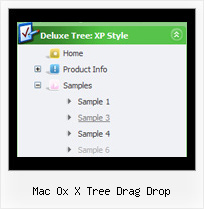 Mac Ox X Tree Drag Drop Tree Horizontal Menu Tree