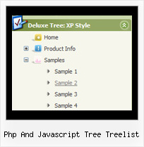 Php And Javascript Tree Treelist Side Tree Flyout Menu
