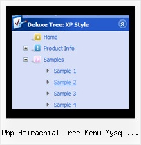 Php Heirachial Tree Menu Mysql Prototype Pull Down Menu Interface Tree