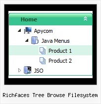 Richfaces Tree Browse Filesystem Tree Menu Object Submenu