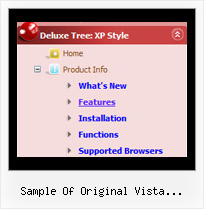Sample Of Original Vista Directory Tree Tree Rollover Menus