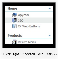 Silverlight Treeview Scrollbar Custom Style Menu Tree Horizontal