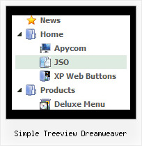 Simple Treeview Dreamweaver Tree Cascading Menu