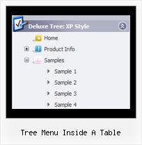 Tree Menu Inside A Table Tree Navigation Menu Drop Sample