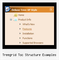 Treegrid Toc Structure Examples Vertical Cascade Menu Example Tree