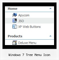Windows 7 Tree Menu Icon Menu Drop Down Tree